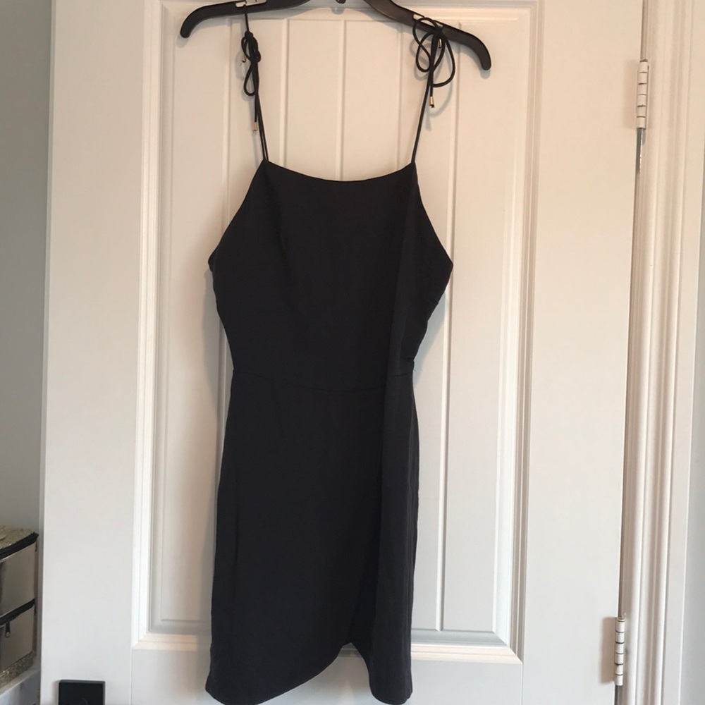 Sabo skirt black dress with tie straps NWT